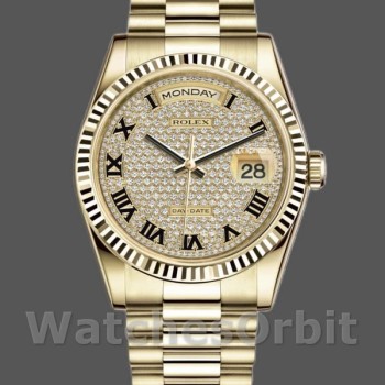 Unisex's Rolex Day-Date 36mm Unisex-118238-Pave Diamond Dial Pave diamond<br />