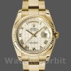 Unisexs Rolex Day-Date 36mm Unisex-118238-Roman Numeral Pyramid Ivory Dial Ivory Replica Image
