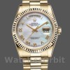 Unisexs Rolex Day-Date 36mm Unisex-118238-White Mother of Pearl-Roman Dial MOP Replica Image