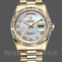 Unisex's Rolex Day-Date 36mm Unisex-118238-White Mother of Pearl-Roman Dial MOP