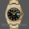 Mens Rolex Day-Date 36mm Mens-118238-Yellow Gold-Black Dial-Stainless Steel Black Replica Image
