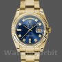 Unisex's Rolex Day-Date 36mm Unisex-118238-Yellow Gold-Blue Diamond Dial Blue