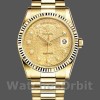 Unisexs Rolex Day-Date 36mm Unisex-118238-Yellow Gold-Champagne Jubilee Diamond Dial Champagne Replica Image