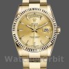 Unisexs Rolex Day-Date 36mm Unisex-118238-Yellow Gold-Fluted Bezel-Champagne Dial Luxury Replica Image