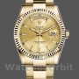 Unisex's Rolex Day-Date 36mm Unisex-118238-Yellow Gold-Fluted Bezel-Champagne Dial Luxury
