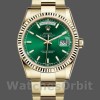 Unisexs Rolex Day-Date 36mm Unisex-118238-Yellow Gold-Green Dial Green Replica Image