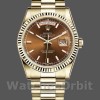Unisexs Rolex Day-Date 36mm Unisex-118238-Yellow Gold-Index Cognac Dial <span style=white-space:normal;>Cognac</span><br /> Replica Image