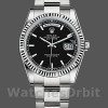 Unisexs Rolex Day-Date 36mm Unisex-118239-Black Dial-Fluted Bezel Black Replica Image