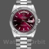 Women's Rolex Day-Date 36mm Women's-118239-Cherry Red Dial-Fluted Bezel Cherry