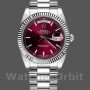 Women's Rolex Day-Date 36mm Women's-118239-Cherry Red Dial-Fluted Bezel Cherry