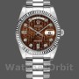 Unisex's Rolex Day-Date 36mm Unisex-118239-Jubilee-Chocolate Brown Dial Brown