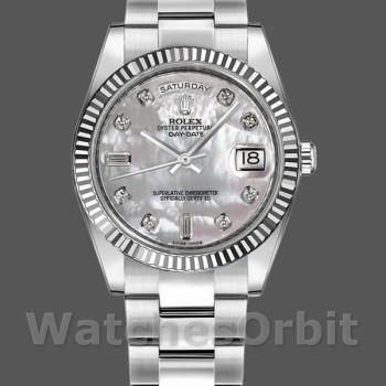 Unisex's Rolex Day-Date 36mm Unisex-118239-MOP-Diamond Dial MOP