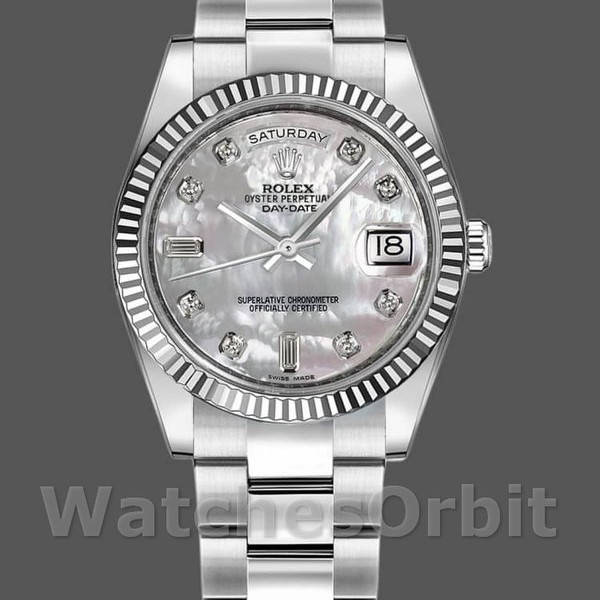 Unisexs Rolex Day-Date 36mm Unisex-118239-MOP-Diamond Dial MOP Replica Image