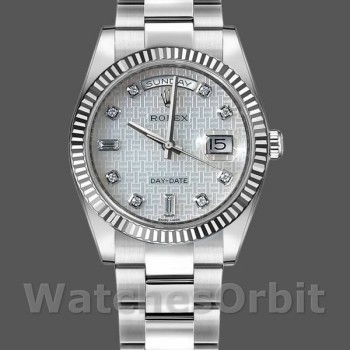 Unisex's Rolex Day-Date 36mm Unisex-118239-Mother of Pearl-White Dial MOP