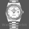 Unisexs Rolex Day-Date 36mm Unisex-118239-Roman Numeral-White Dial White Replica Image