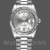 Unisexs Rolex Day-Date 36mm Unisex-118239-Silver Diamond Dial Silver Replica Image
