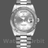 Unisexs Rolex Day-Date 36mm Unisex-118239-Silver Roman Numeral Dial Silver Replica Image