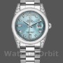 Unisex's Rolex Day-Date 36mm Unisex-118296-Platinum-Ice Blue Dial-Diamond Ice Blue