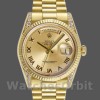 Unisexs Rolex Day-Date 36mm Unisex-118338-Champagne Roman Dial-Diamond Bezel Champagne Replica Image