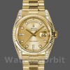 Unisexs Rolex Day-Date 36mm Unisex-118338-Yellow Gold-Champagne Diamonds Dial Champagne Replica Image