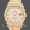 Unisexs Rolex Day-Date 36mm Unisex-118338-Yellow Gold-Silver Dial Silver Replica Image