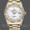 Unisexs Rolex Day-Date 36mm Unisex-118338-Yellow Gold-White Roman Dial White<br /> Replica Image