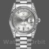 Unisexs Rolex Day-Date 36mm Unisex-118339-White Gold-Silver Dial-Fluted Bezel Silver Replica Image