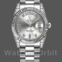 Unisex's Rolex Day-Date 36mm Unisex-118339-White Gold-Silver Dial-Fluted Bezel Silver