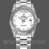 Unisexs Rolex Day-Date 36mm Unisex-118339-White Gold-White Dial-Fluted Bezel white<br /> Replica Image
