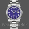 Unisexs Rolex Day-Date 36mm Unisex-118346-Lapis Lazuli Blue Dial Blue Replica Image