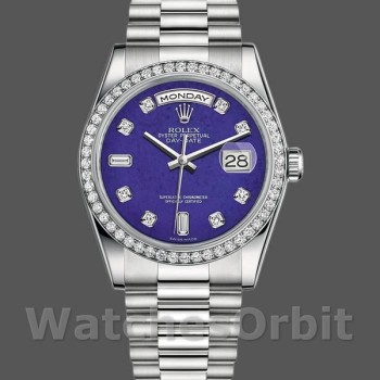 Unisex's Rolex Day-Date 36mm Unisex-118346-Lapis Lazuli Blue Dial Blue