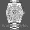 Unisexs Rolex Day-Date 36mm Unisex-118346-Platinum-Diamond Bezel-Meteorite Dial Meteorite<br /> Replica Image