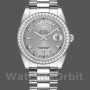Unisex's Rolex Day-Date 36mm Unisex-118346-Rhodium Grey Dial Rhodium Grey