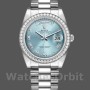 Unisex's Rolex Day-Date 36mm Unisex-118346-Roman-Ice Blue Dial Ice Blue