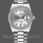 Unisex's Rolex Day-Date 36mm Unisex-118346-Silver Dial-Diamond Silver