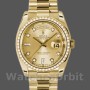 Men's Rolex Day-Date 36mm Unisex-118348-Champagne Diamond Dial-Yellow Gold Champagne