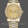 Unisex's Rolex Day-Date 36mm Unisex-118348-Champagne Jubilee Diamond Dial-Yellow Gold Champagne