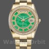 Unisexs Rolex Day-Date 36mm Unisex-118348-Green Dial-Yellow Gold Green Replica Image
