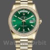 Unisexs Rolex Day-Date 36mm Unisex-118348-Green Index Dial-Yellow Gold Green Replica Image