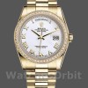 Unisexs Rolex Day-Date 36mm Unisex-118348-White Roman Numeral Dial White<br /> Replica Image