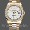 Unisexs Rolex Day-Date 36mm Unisex-118348-Yellow Gold-White Dial White<br /> Replica Image