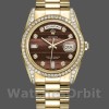 Unisexs Rolex Day-Date 36mm Unisex-118388-Bulls Eye-Brown Dial Brown<br /> Replica Image