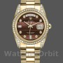 Unisex's Rolex Day-Date 36mm Unisex-118388-Bull's Eye-Brown Dial Brown<br />