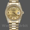 Unisexs Rolex Day-Date 36mm Unisex-118388-Champagne Diamond Dial-Yellow Gold Champagne Replica Image