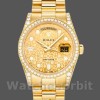 Unisexs Rolex Day-Date 36mm Unisex-118388-Champagne Jubilee Diamond Dial-Yellow Gold Champagne Replica Image