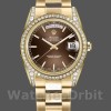 Unisexs Rolex Day-Date 36mm Unisex-118388-Chocolate Brown Dial Chocolate Brown&nbsp;<br /> Replica Image
