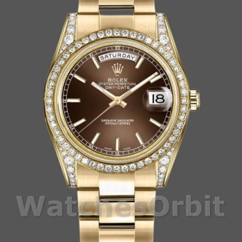 Unisex's Rolex Day-Date 36mm Unisex-118388-Chocolate Brown Dial Chocolate Brown&nbsp;<br />