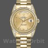 Unisexs Rolex Day-Date 36mm Unisex-118388-Diamond Bezel-Champagne Roman Numeral Dial Champagne Replica Image