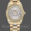 Unisexs Rolex Day-Date 36mm Unisex-118388-Diamond Bezel-Silver Index Dial Silver Replica Image