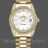 Unisexs Rolex Day-Date 36mm Unisex-118388-Diamond Bezel-White Dial White<br /> Replica Image